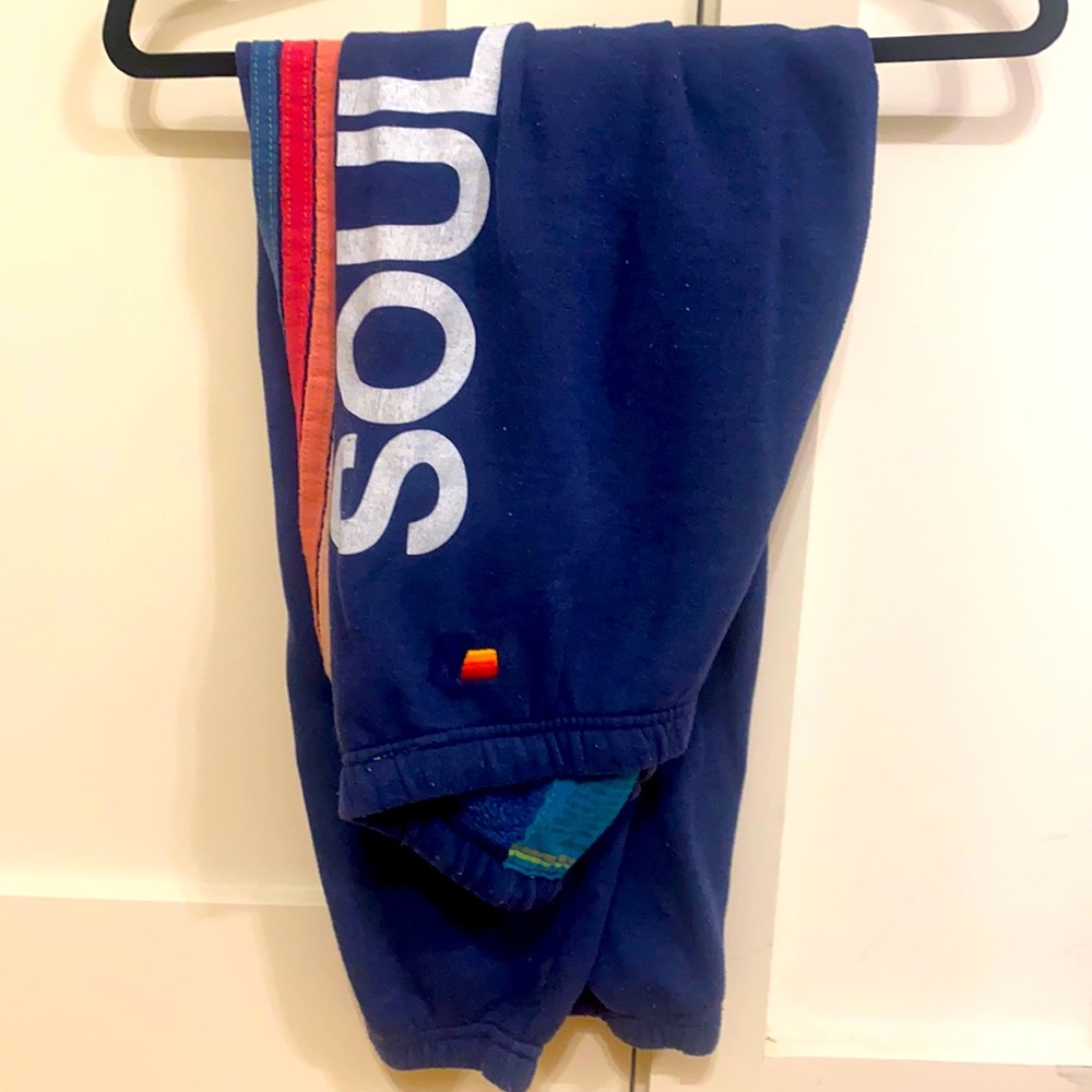 Blue SoulCycle Aviator Nation Sweatpants
